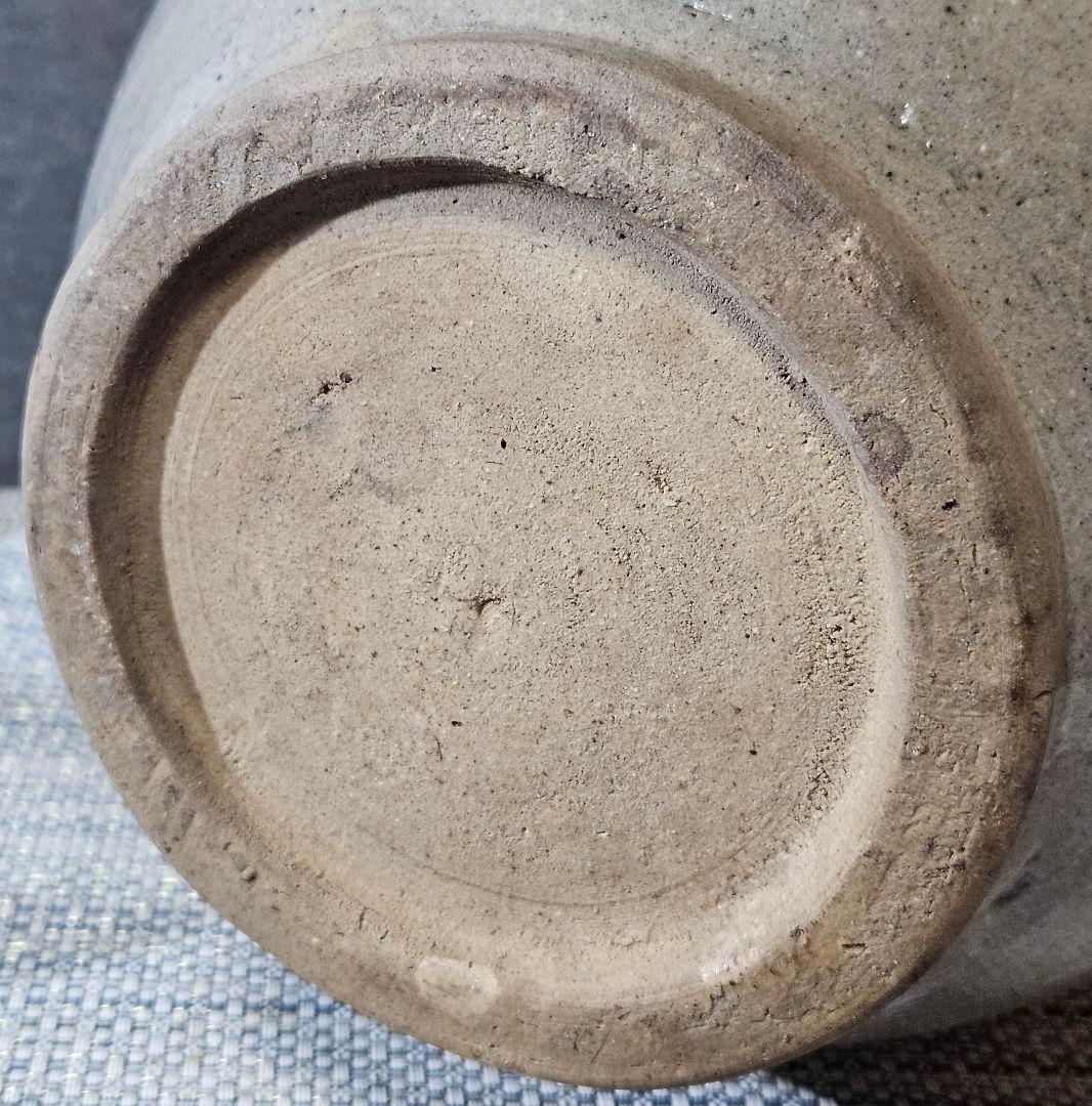 明治時代 益子焼 鉄絵 竹の図 大徳利 花入れ 花生 花器 オブジェ