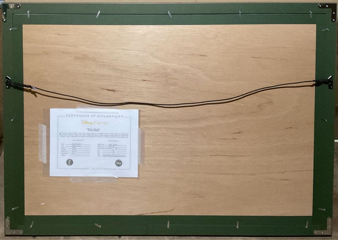 ピーター・エレンショー直筆サイン入り ファンタジアミッキー版画 証明書付