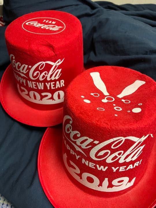 コカコーラ　ノベルティハット　帽子　カウントダウン渋谷　2019　2020記念品