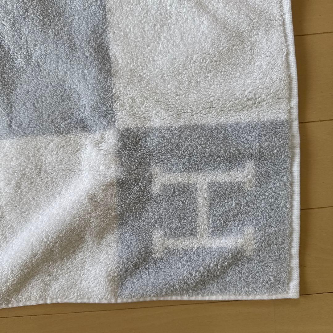 HERMES バスタオル グレー ホワイト