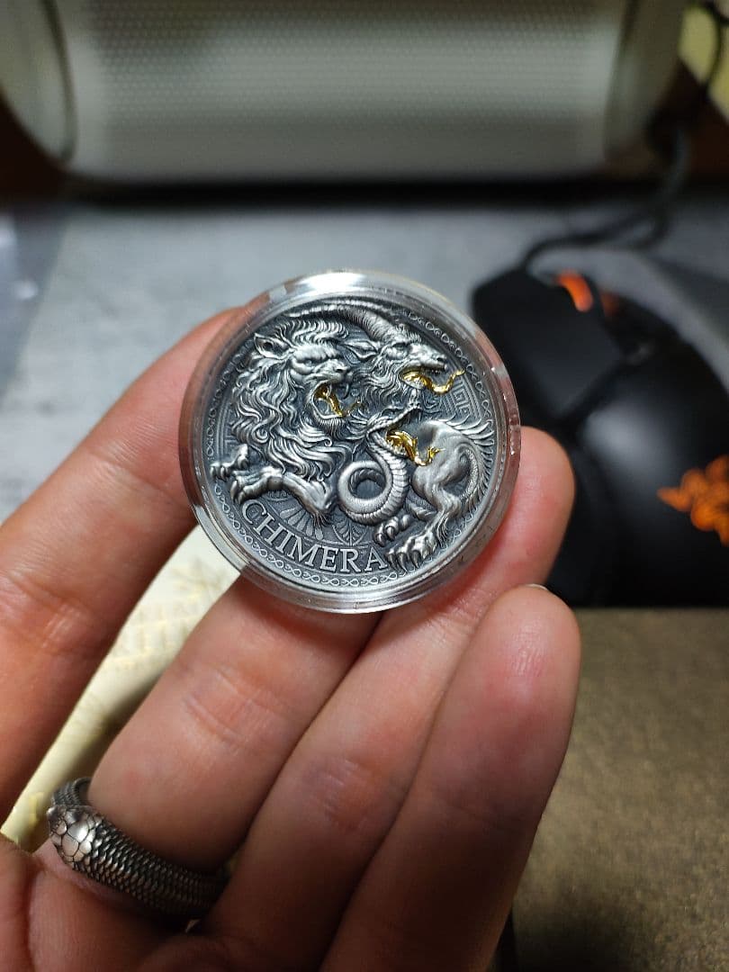 2025 偉大なるギリシャ神話 キメラ 1オンス 銀貨 純銀 アンティーク