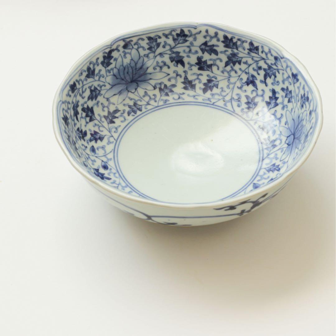 伊万里　古伊万里　江戸　中期　深皿　なます 皿　花唐草