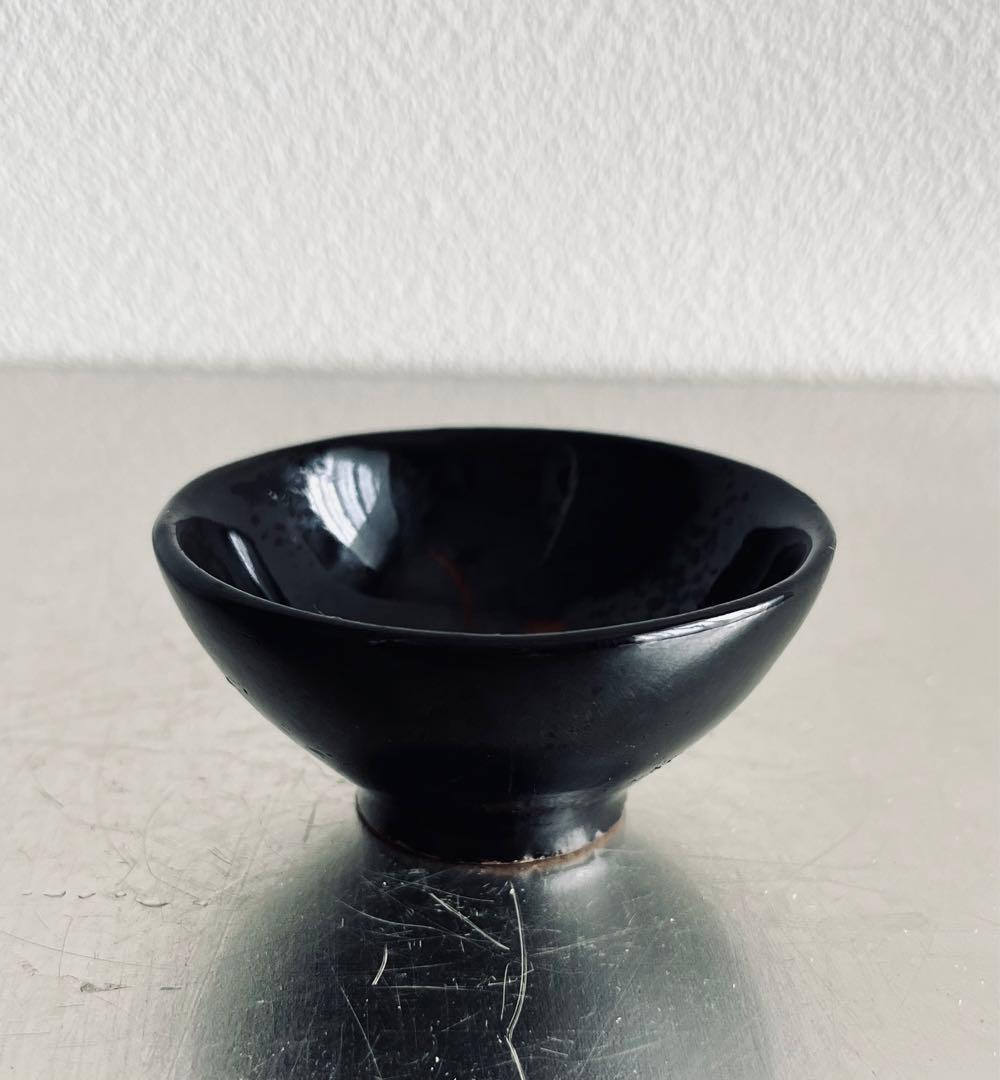 天目小杯　木の葉文　中国製　　未使用品