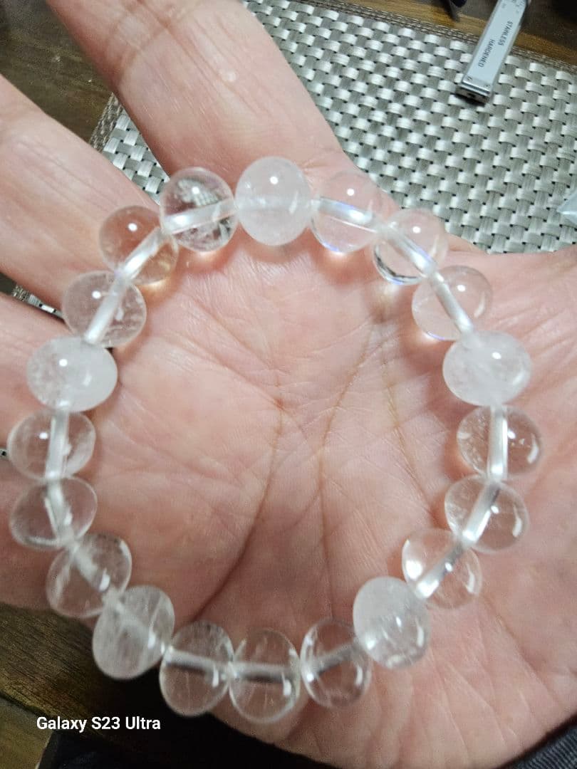 黒平産水晶１０mmと乙女鉱山産水晶１０mmのブレスレット