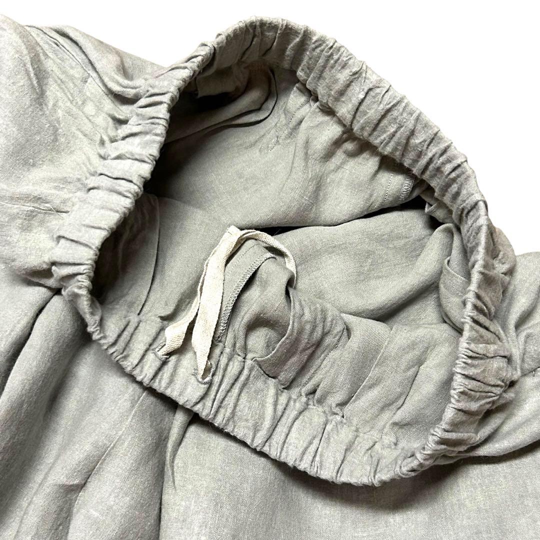 ikkuna ギャザードパンツ リネン100%