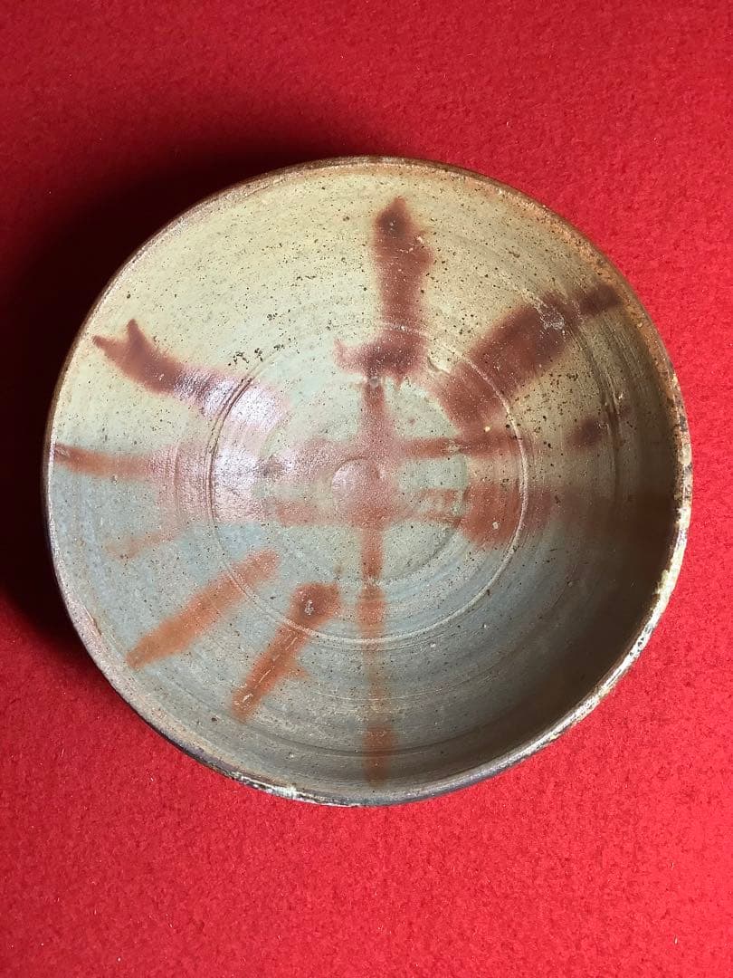 平茶碗　備前焼緋襷・火襷　小西陶古【中古美品】
