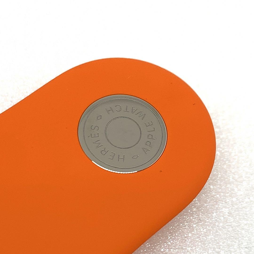 HERMES アップルウォッチ ラバー スポーツバンド ベルト オレンジ0149