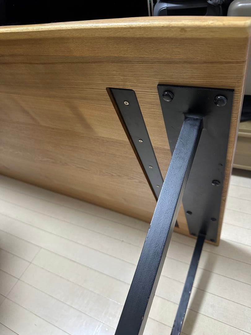 7/25まで 最終価格 ダイニングテーブル　無垢　タモ　リビングダイニング