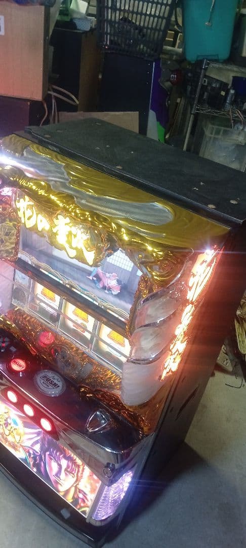 送料込 パチスロ 実機 5号機 花の慶次 戦極めし〜 アミューズ 鍵付