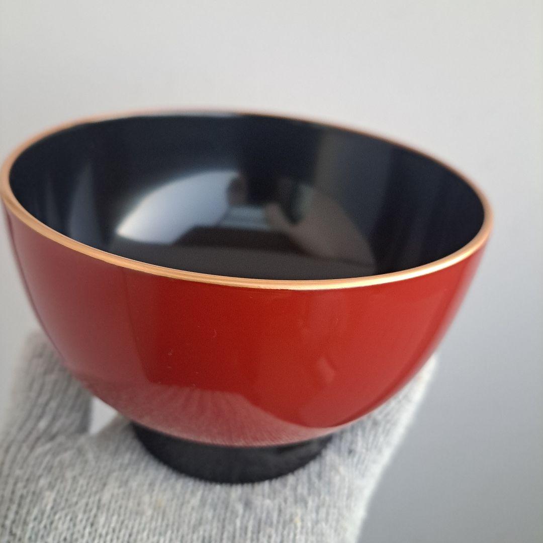 輪島塗 金淵 合鹿椀×1客】布着本堅地 路幸作