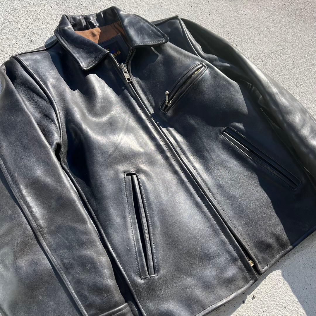 Blue Cross ブルークロス ヴィンテージ カウハイドレザージャケット 黒