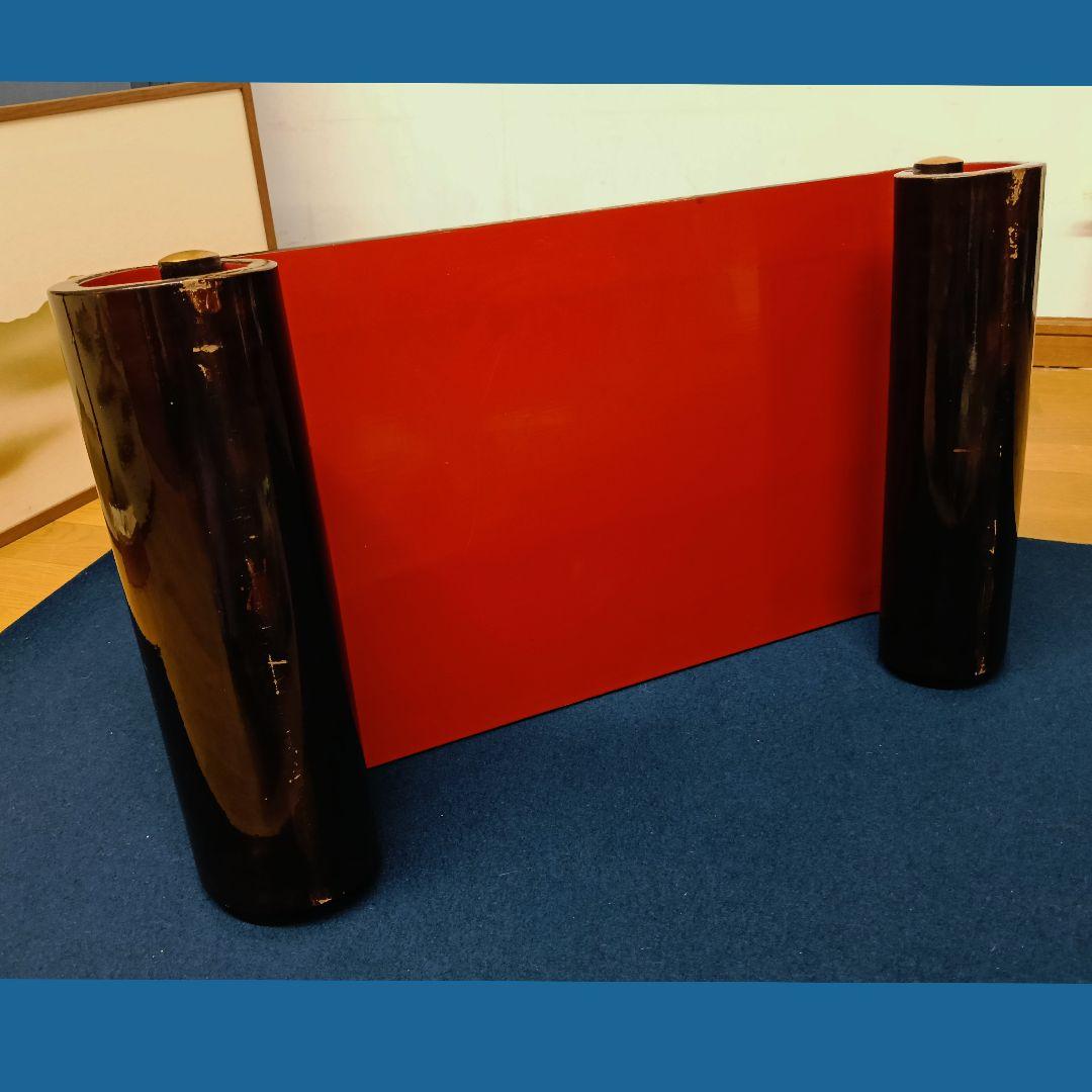 AL43 輪島塗 時代物 巻卓巻足 花台 香炉台 盆栽台 絵違え 木箱入