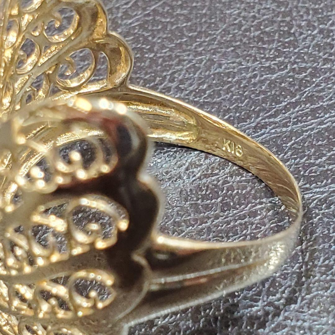 週末限定価格 K18 透かしデザイン リング