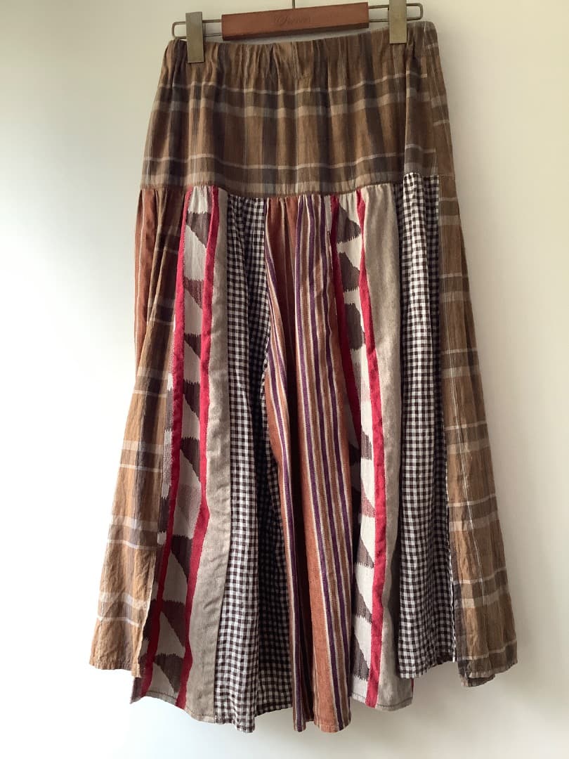 キャピタル　ブラウン系パッチワーク　キュロット新品