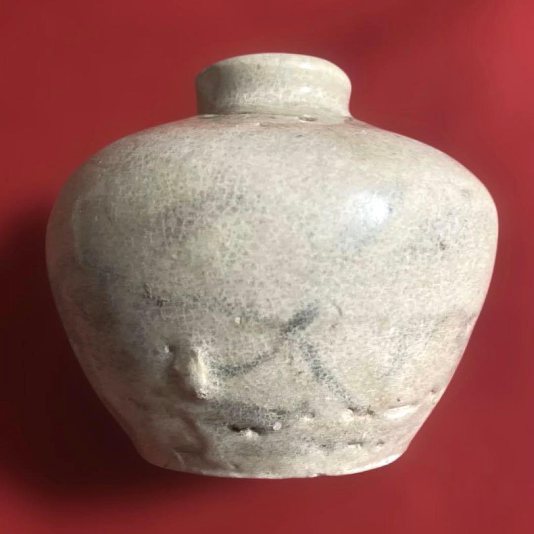 J-43 高麗油壷 李朝 紛青沙器 古壺 骨董品 インテリア