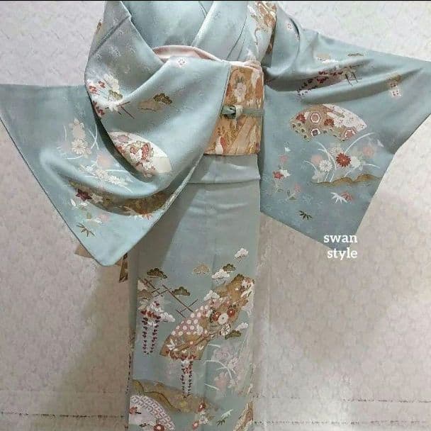 ☆正絹 訪問着 4点 フルセット 入学式 卒業式 結婚式 お宮参り 七五三