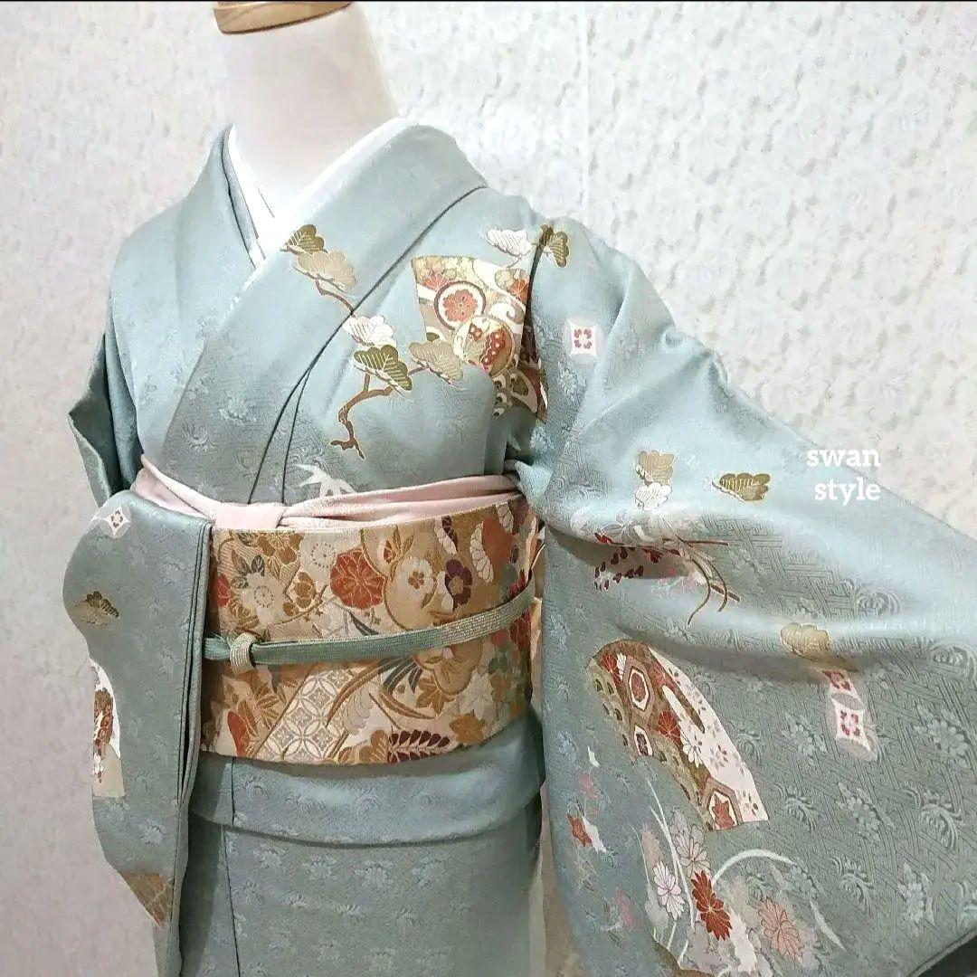 ☆正絹 訪問着 4点 フルセット 入学式 卒業式 結婚式 お宮参り 七五三