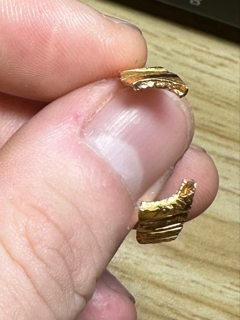 三*郎様 21K刻印あり ゴールドカラー リング 破損あり 2.4g