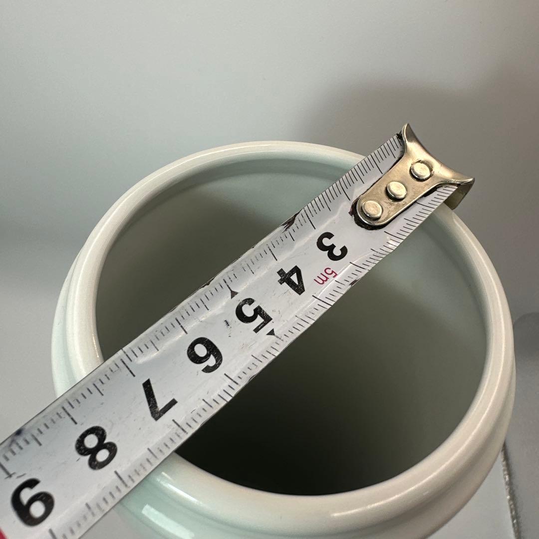 中国，景的鎮，花器，花瓶，花鳥装飾の円筒形陶器