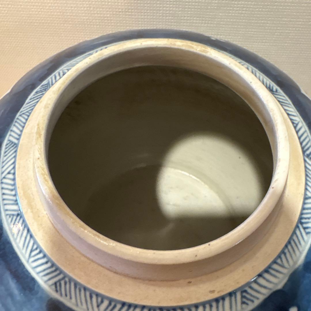 中国古美術 青花氷梅紋 大壷 ジンジャーポット 花瓶 骨董