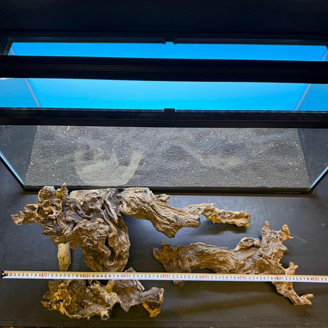 MJW-6812 「特大」ジンジャーウッド 90cm水槽用 天然流木3本セット MJW