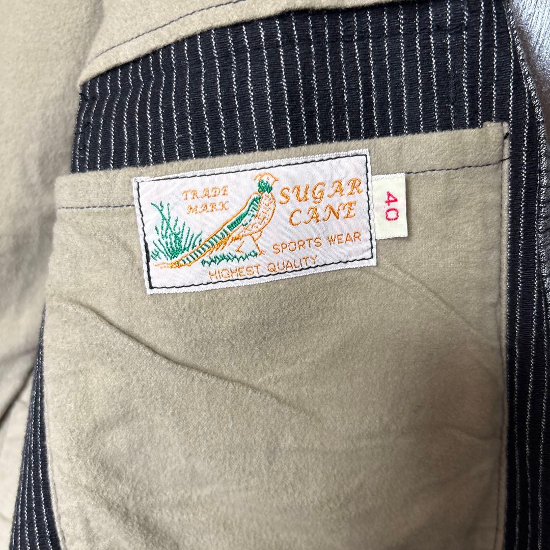 SUGARCANE コットンピケ ハンティングジャケット 動物ボタン　#52