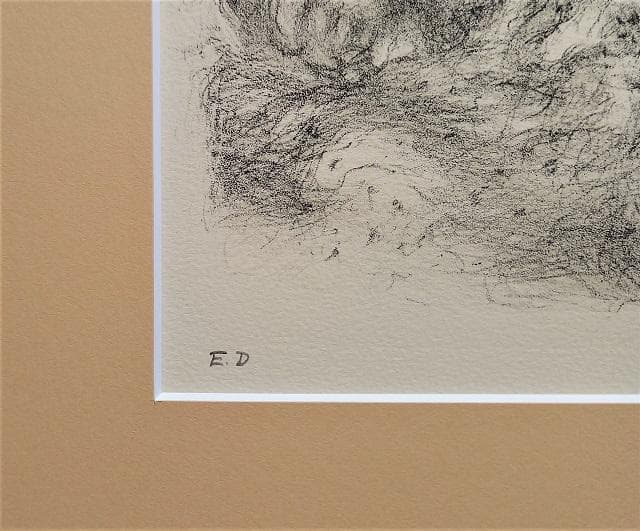 伊藤清永 『フランス人形』 資産家収蔵品 　石版リトグラフ 　文化勲章受章