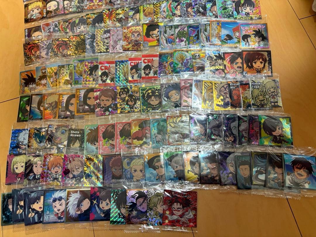 ウエハースシール大量まとめ売りバラ売り不可 ワンピースヒロアカ鬼滅の刃進撃の巨人
