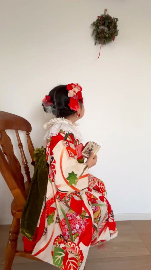 七五三　七五三髪飾り　ヘッドドレス　着物髪飾り　リメイク髪飾り　068