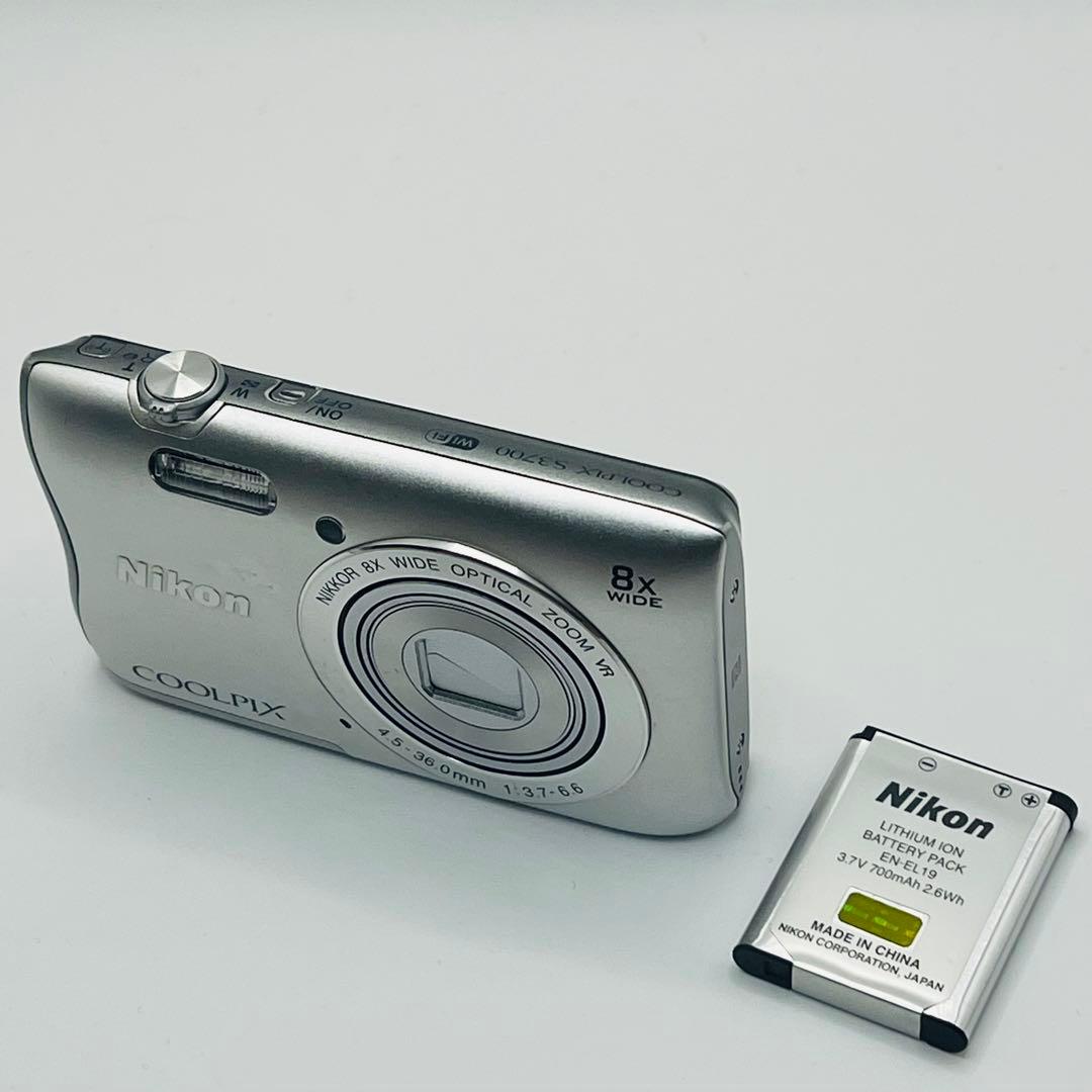 Nikon COOLPIX S3700 コンパクトデジタルカメラ シルバー - メルカリ