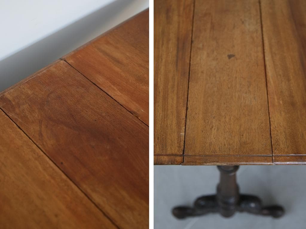 英国アンティーク木製ゲートレッグテーブル/ダイニング机/バタフライ(92-148