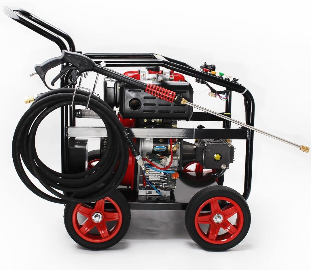エンジン高圧洗浄機 キーで起動 ディーゼル燃料 高圧200bar エンジン