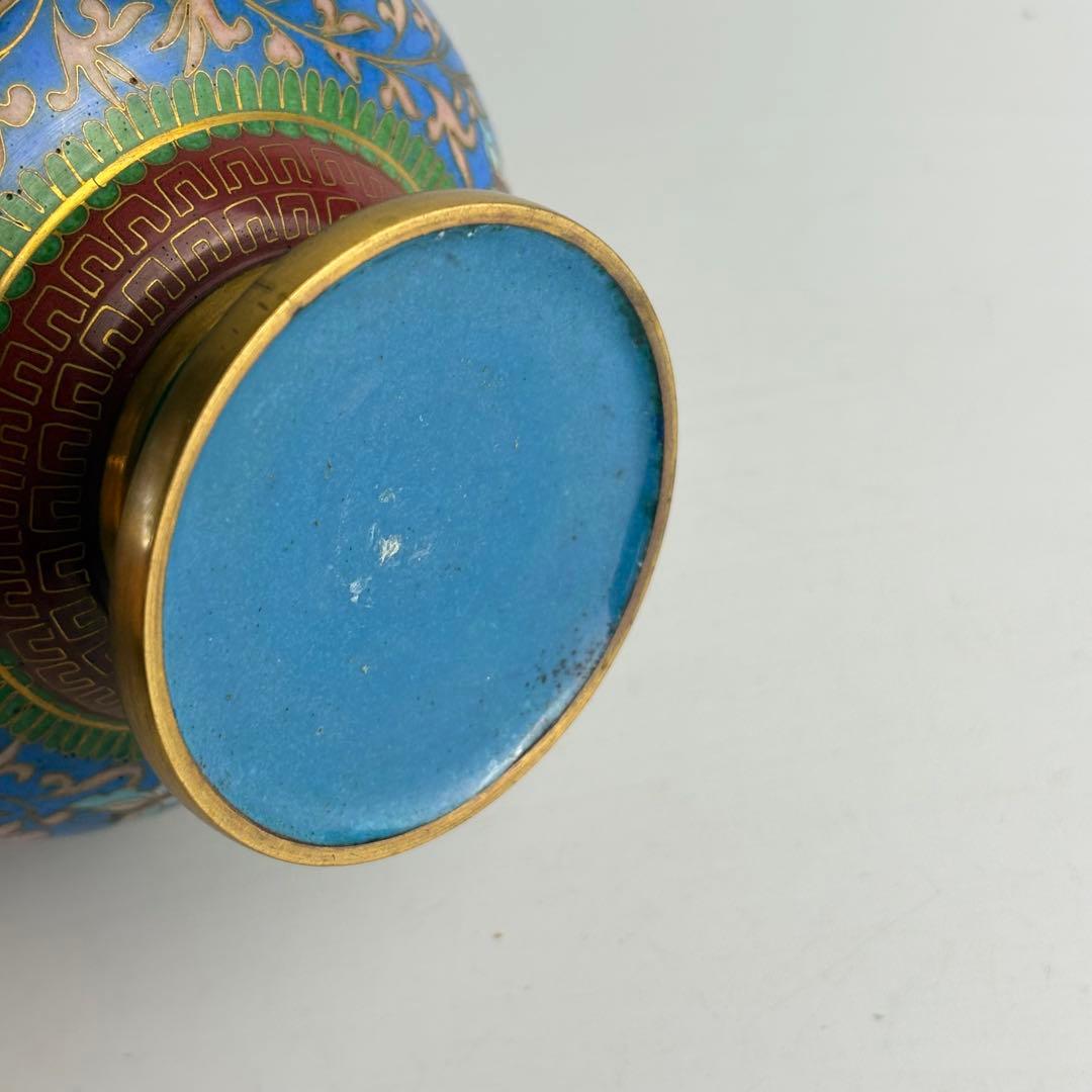 中国 古美術 花器 花入 花瓶 七宝焼 景泰藍