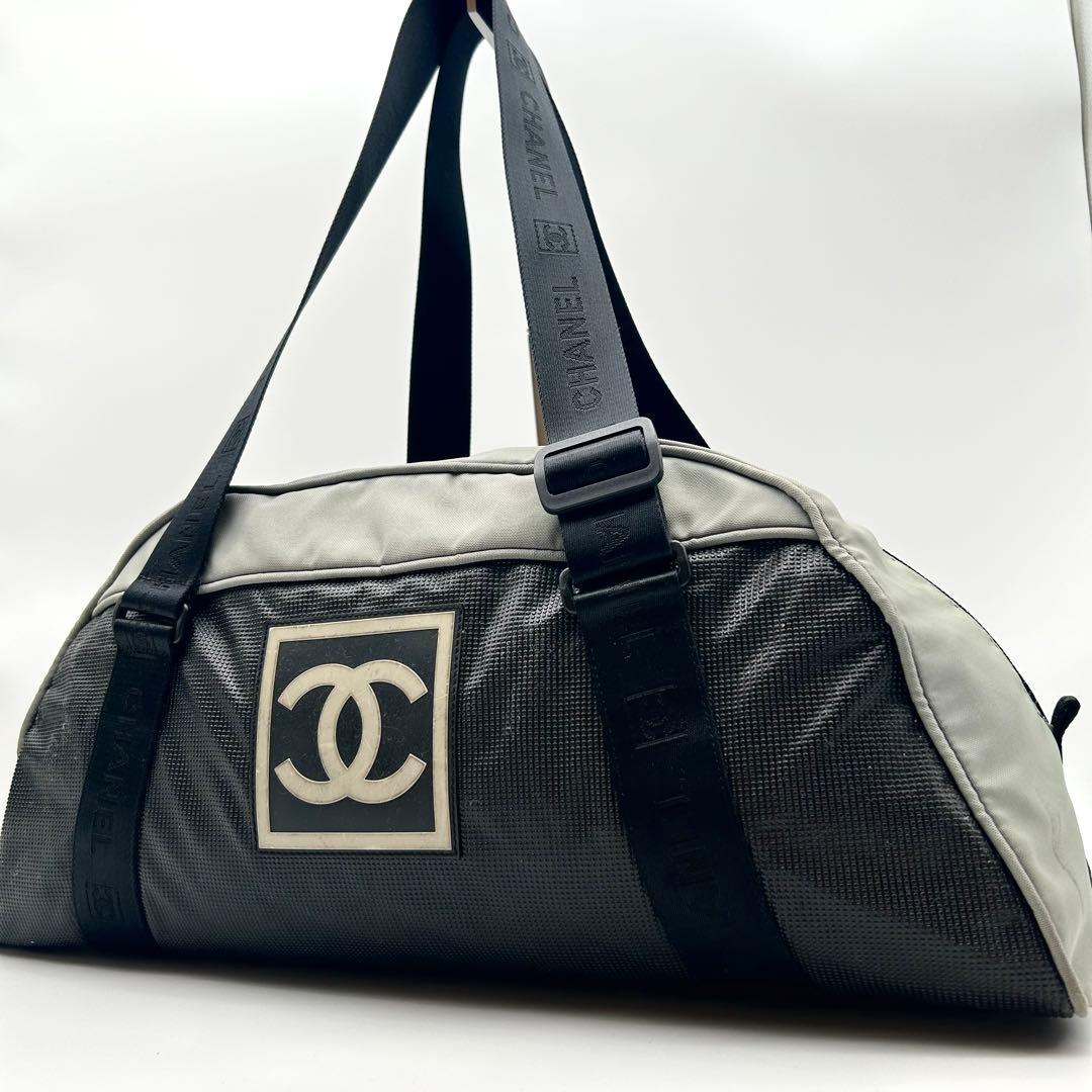 極美品 廃盤 CHANEL シャネル スポーツライン ボストンバッグ ココマーク