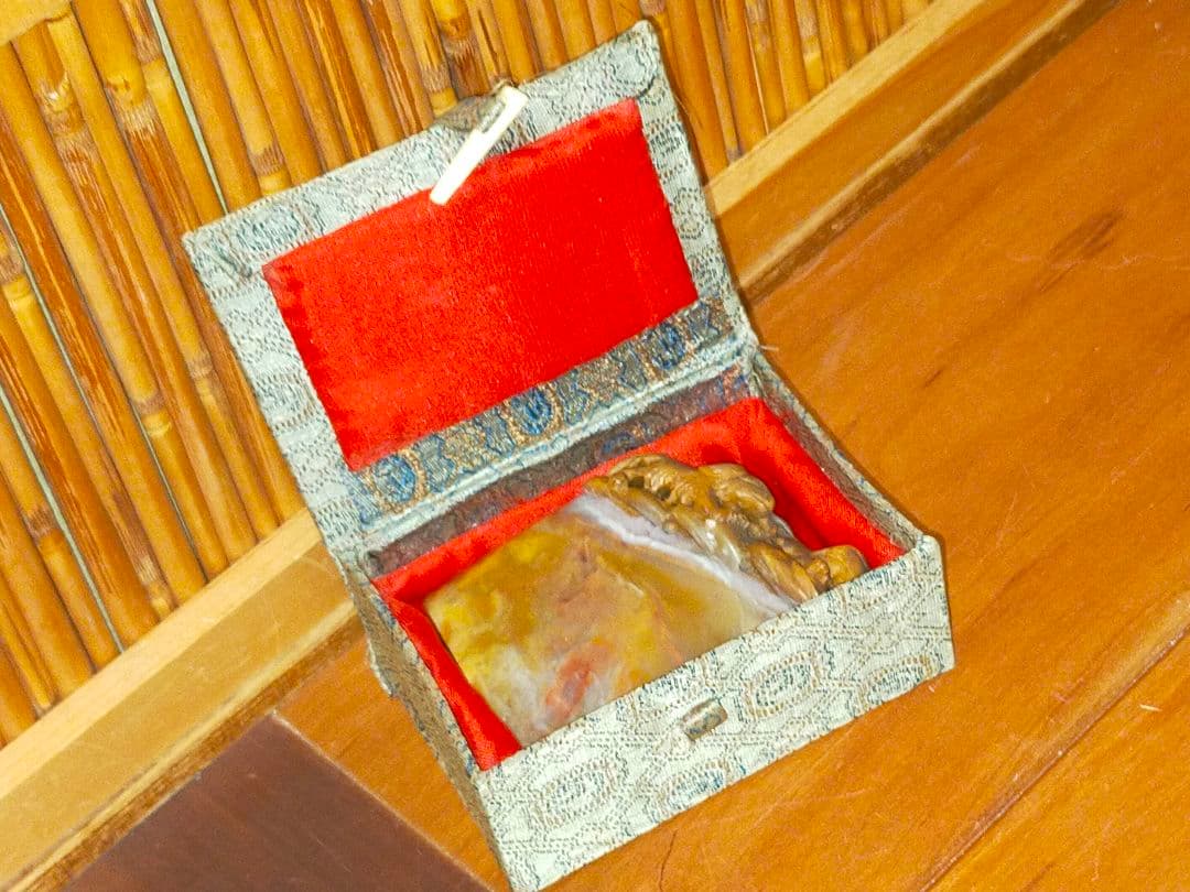 ♥値下げ！♥中国 石製 印材 【犬】 篆刻 印鑑 骨董 古玩