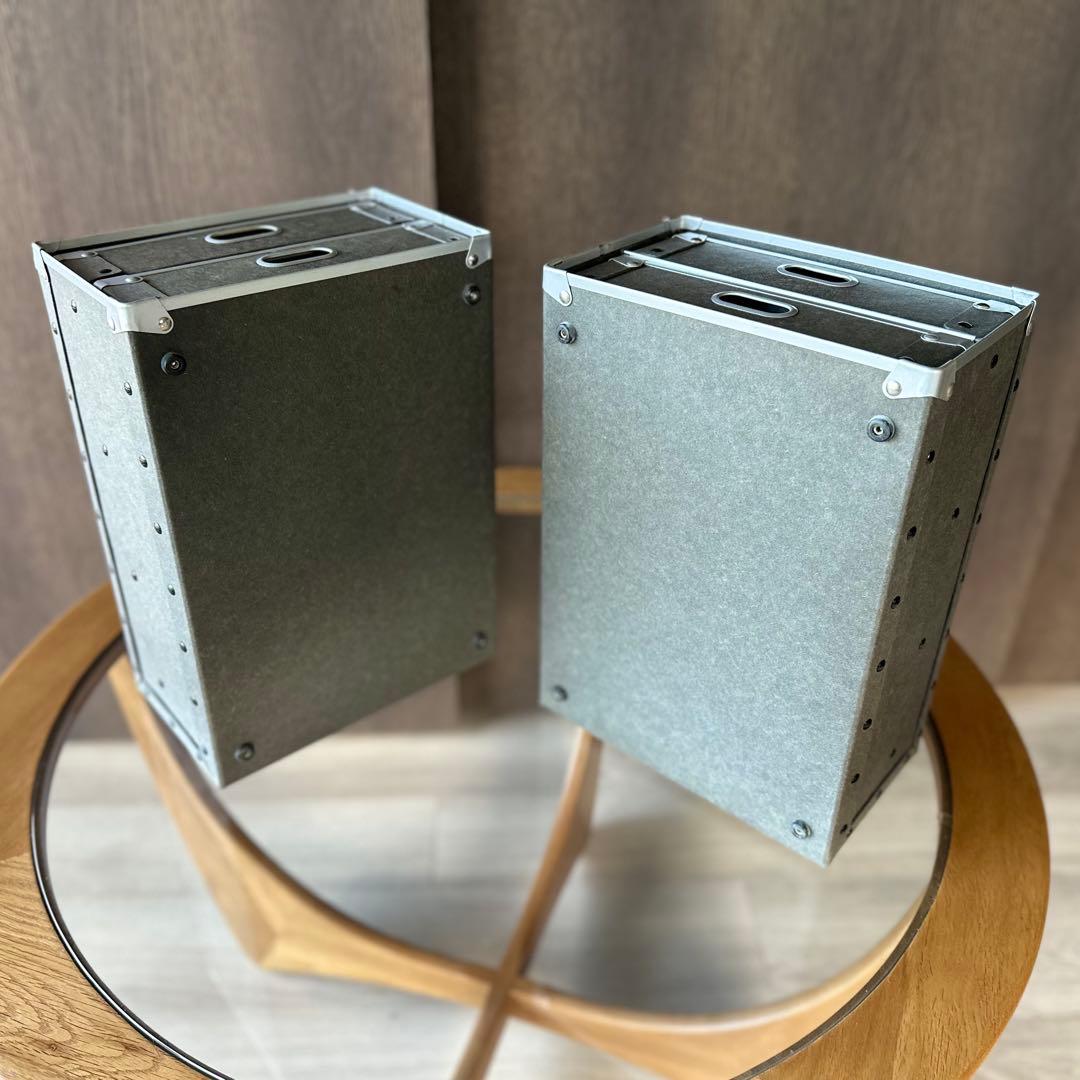 廃盤品】 MUJI無印良品 硬質パルプ引出し2段&1段タイプ 2個セットの