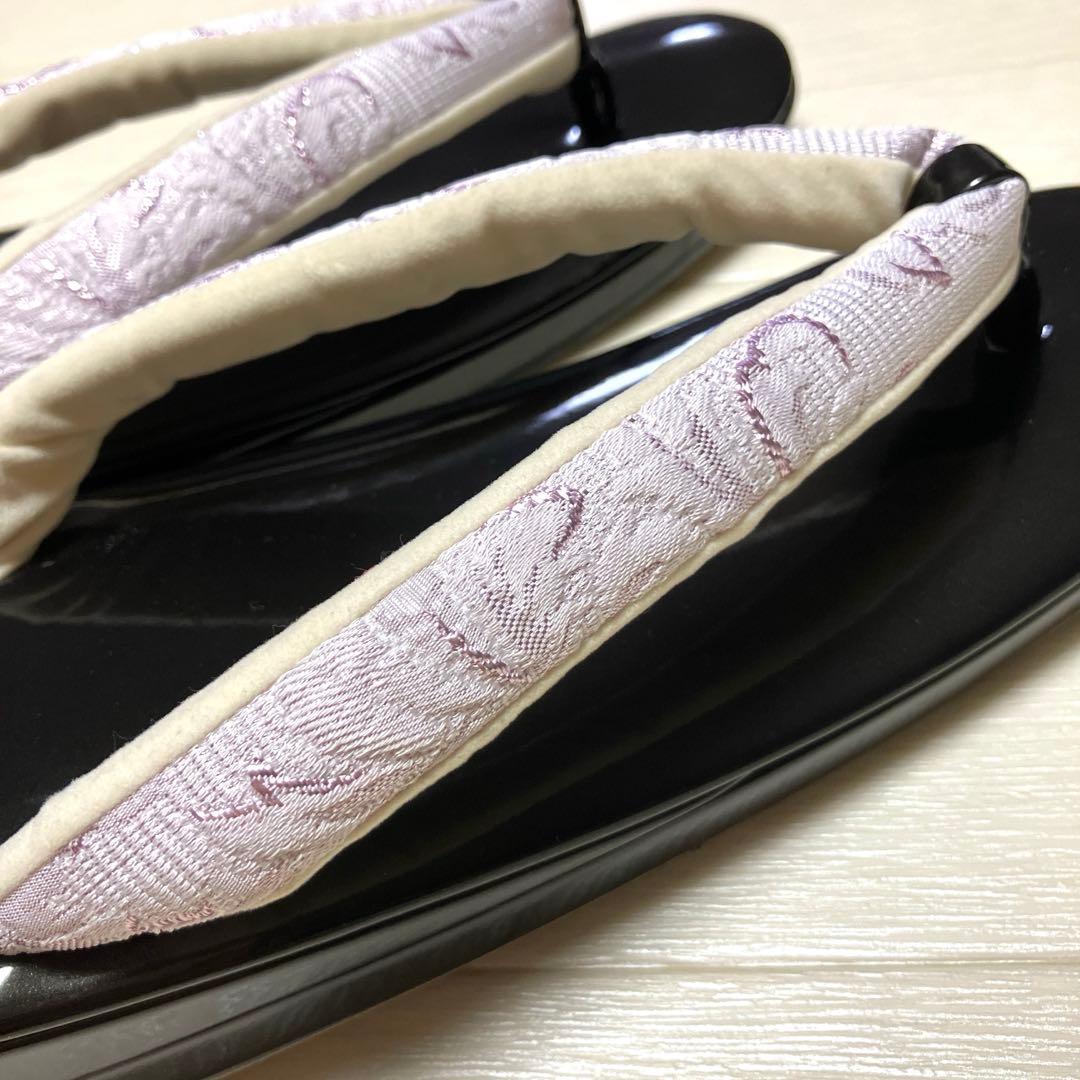 《美品》草履バッグセット　ふくれ織　ジャガード　ローブデコルテ調　成人式