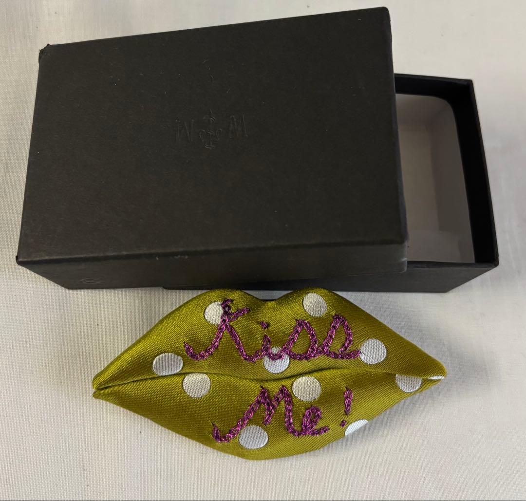 【未使用】希少ワコマリア 09aw 唇型ブローチ