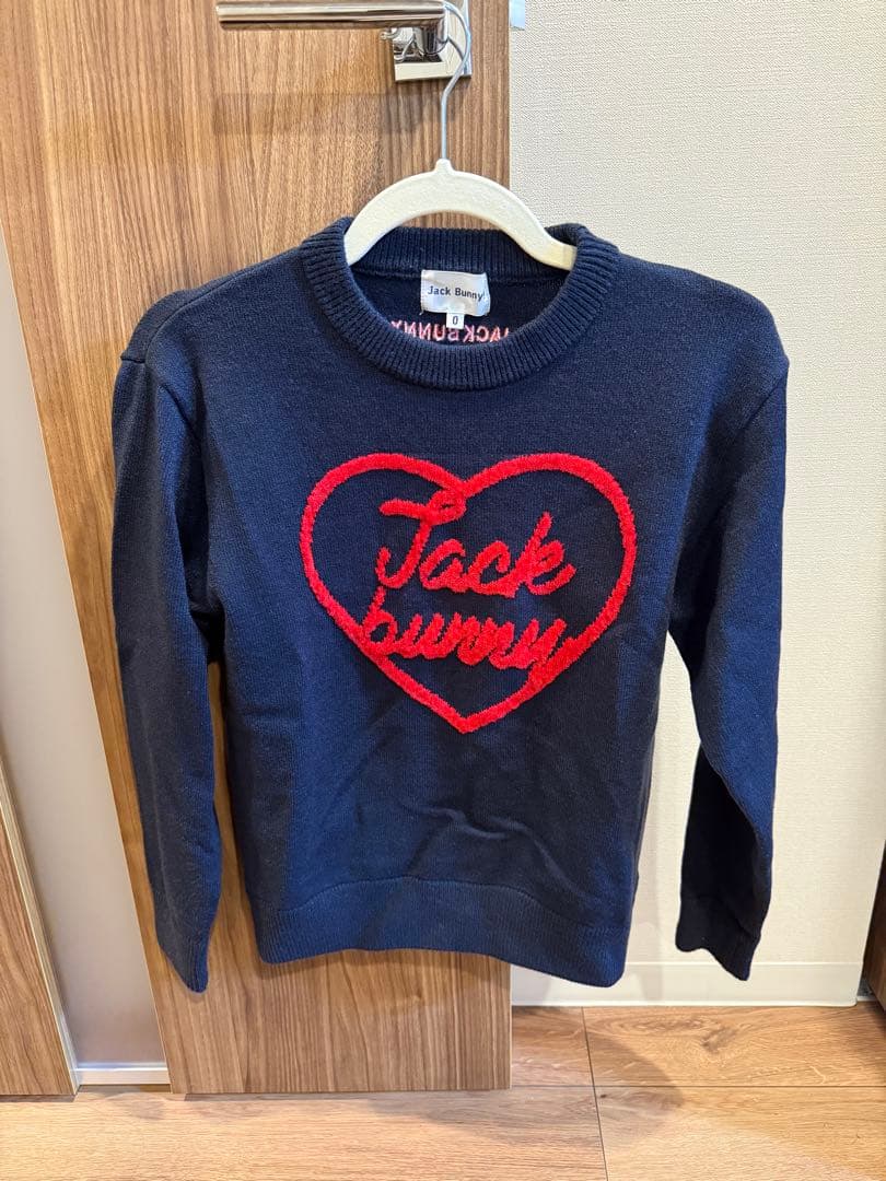 Jack Bunny ネイビー ハートセーター