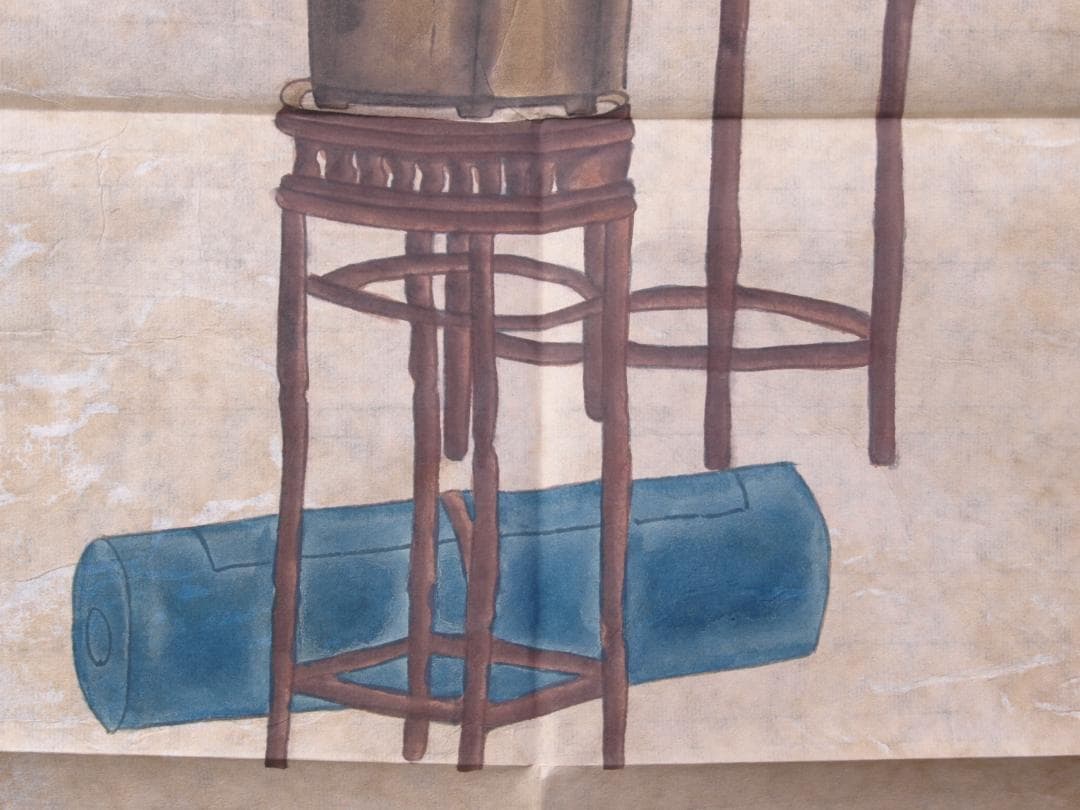 金陵博物院蔵出品 中国 清時代 肉筆水彩絵 唐物骨董品 AK1874A12-3