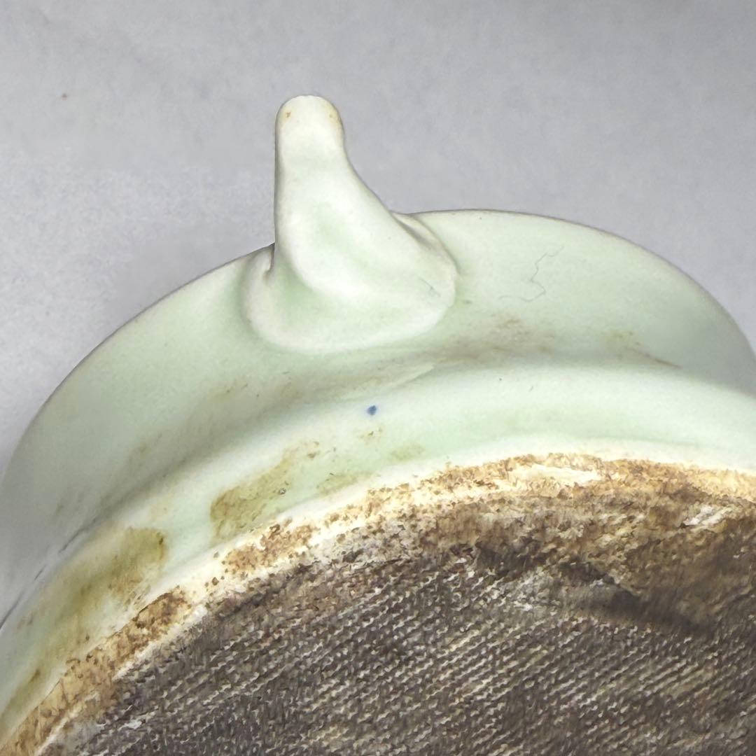 ◇李朝 白磁浮彫水滴 蟹紋 書道具 古玩 文房四宝 朝鮮古陶磁 朝鮮