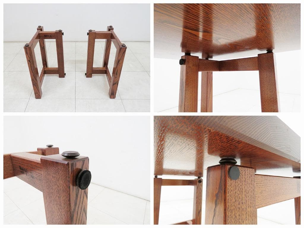 ミニー様★美品★岩手岩泉 純木家具 栗無垢材 ダイニングテーブル T字脚 座卓