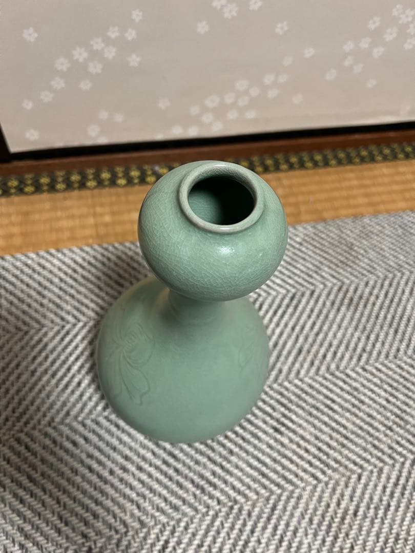 伊万里焼 古伊万里 色絵金彩 祥瑞鳳凰文 六角振出 時代箱付 V R6735