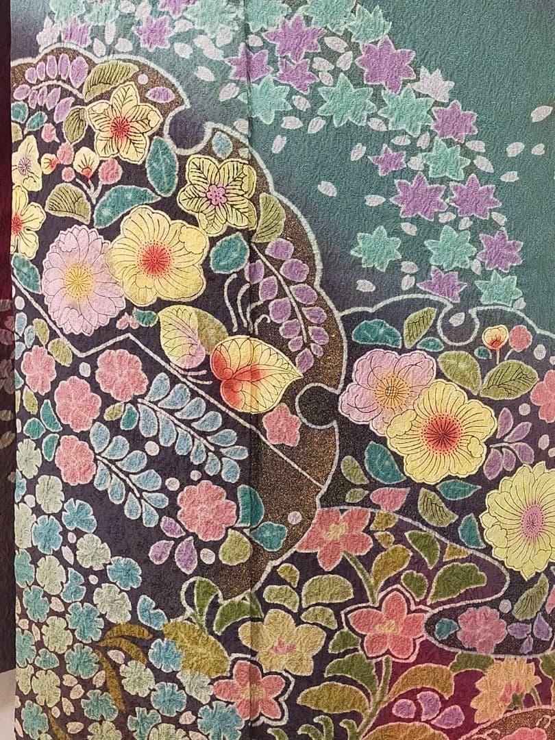 WA-Modern】正絹 辻ヶ花 振袖7点フルセット