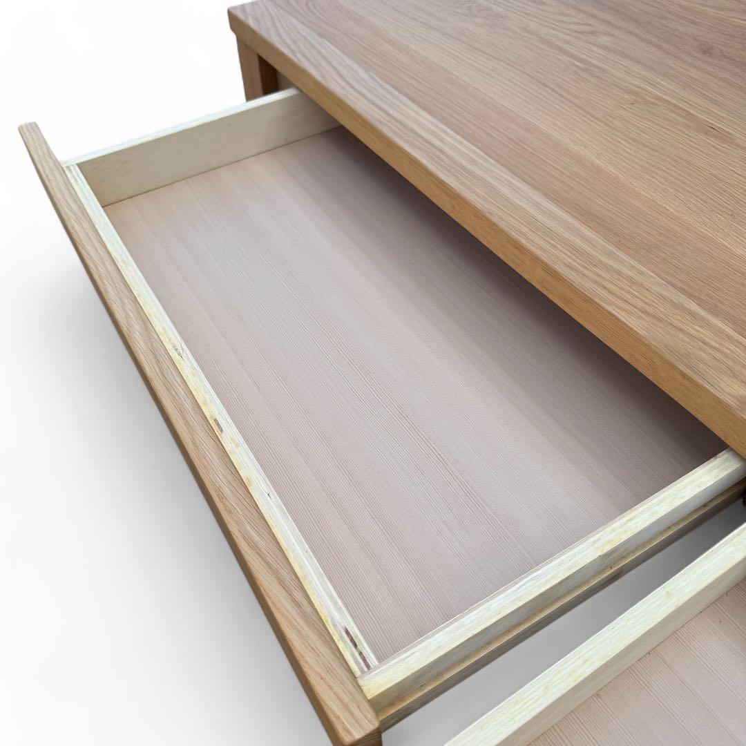 【美品】無印良品 MUJI 140cm ダイニングテーブル 引出付 2021年