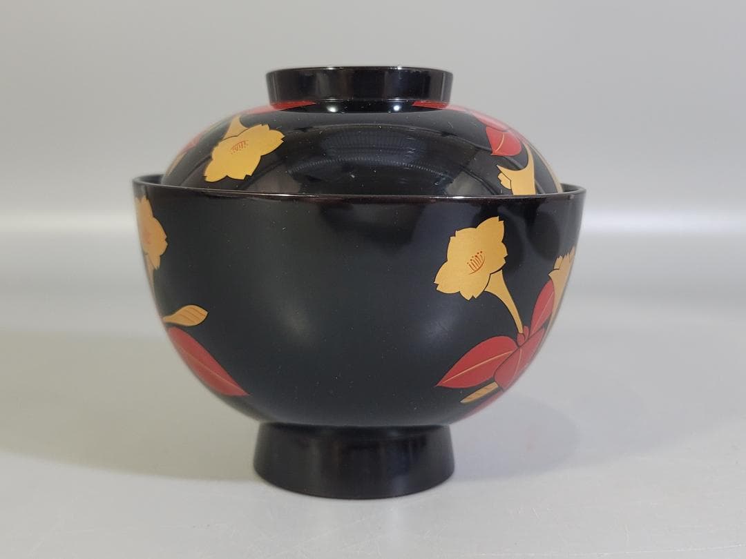 DT582 蒔絵漆器 吸物椀 十客 共箱 平安堂造