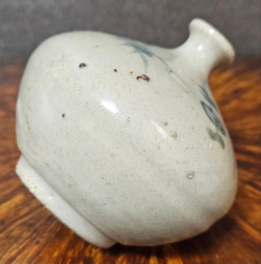 江戸時代中期～後期　古伊万里　染付　松竹梅の図　油壺　花入れ 化粧道具　民芸