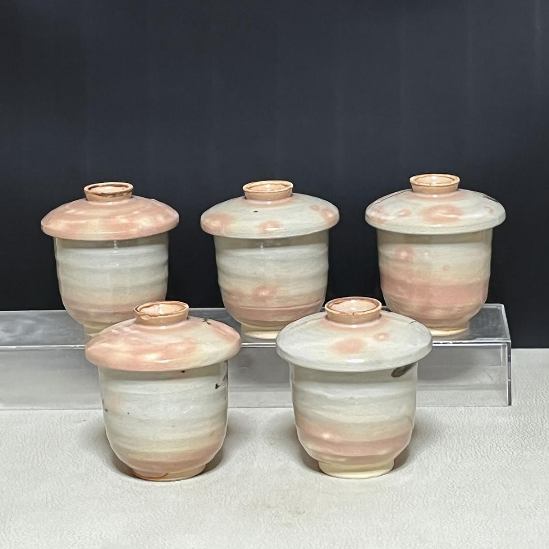 真葛香斎 絵変わり 小吸物碗 五客 共箱 向付 懐石道具 茶道具【k3574】