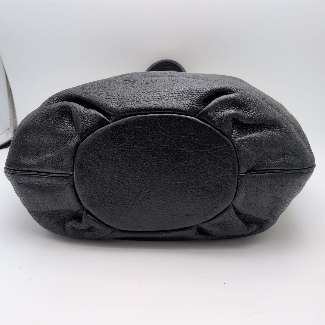 【極美品】HIROFU　トートバッグ　シボ革　Hロゴ ブラック