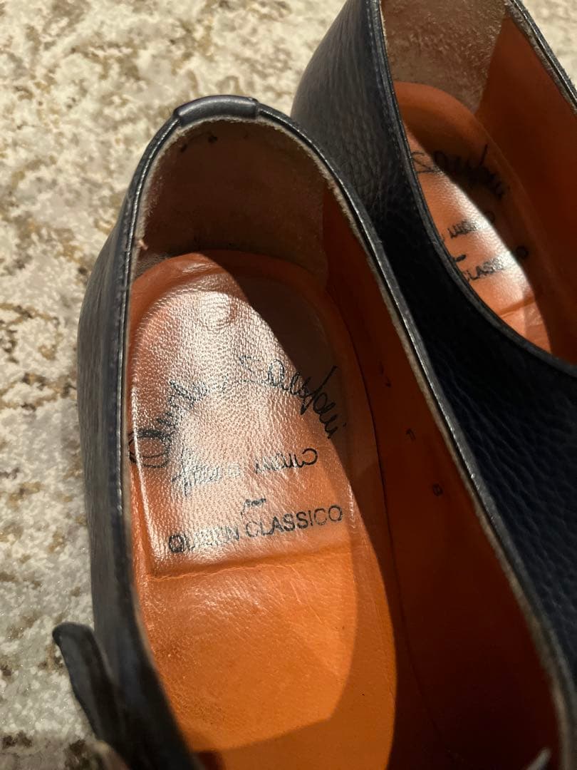 雅さま専用　サントーニ　ダブルモンク　ネイビー　8　27CM